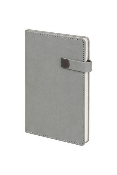 Ubongo Notebook, Magnetic Metal Buckle Cover Holder, Thermo Leather Beautiful Notebook Undated Notebook Gray