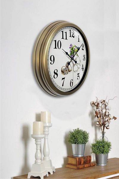 Kasva Concept Gift 40 cm Antique Metal Tailor Wall Clock