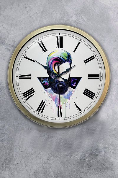 Kasva Concept 40 cm Tumbled Metal Hairdresser Wall Clock