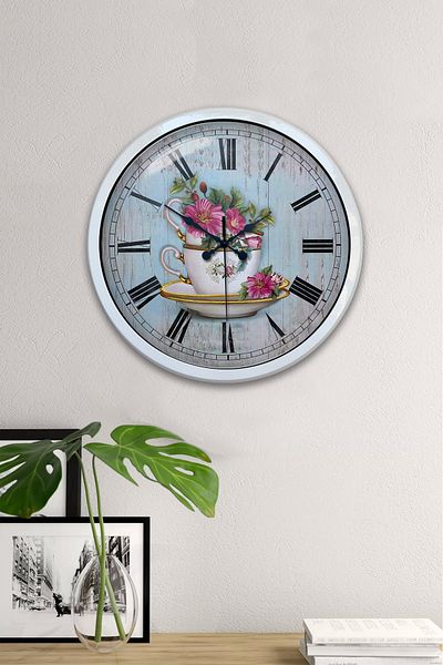 Kasva Concept 40 cm White Metal Kitchen Wall Clock