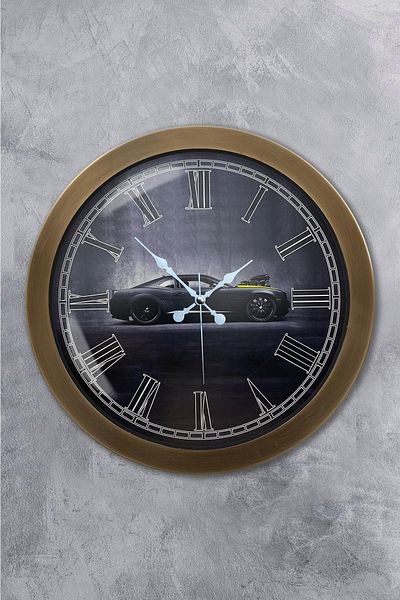 Kasva Concept Antique Metal Car Wall Clock 36 cm
