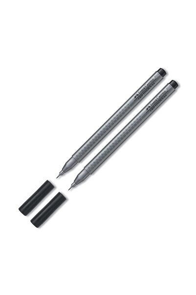 Faber Castell Faber Grip Finepen 0.4 Mm Keçe Kalem Siyah (5020151699) 2 Li Paket