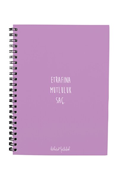 Bikutumutluluk Gift - N078 A5 Design Spiral Notebook - Happiness Hair Around
