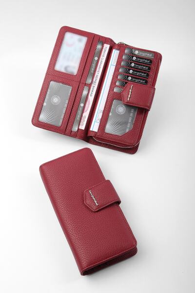 CENGİZ PAKEL Hakiki Deri Bordo Cüzdan