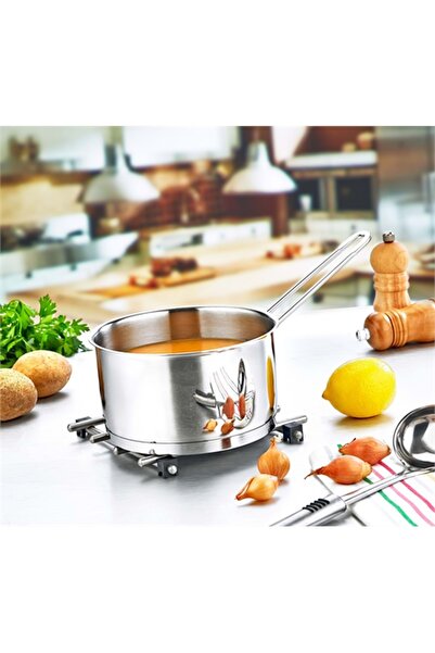 Evimsaray Steel Luna Sauce Pot 14 cm 1.1 Lt