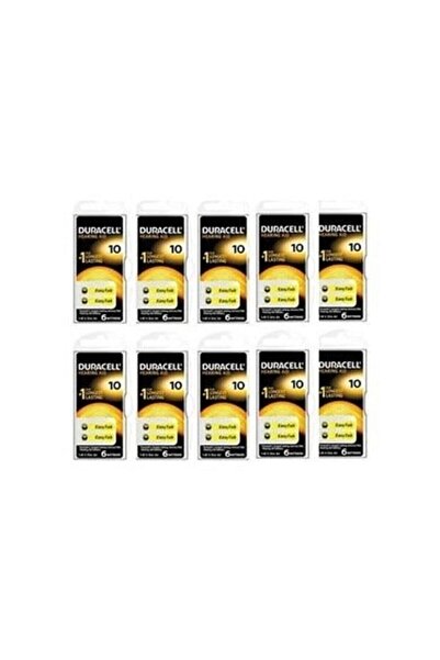 Duracell 10 Numara Kulaklık Pili 10 Paket 6’lı