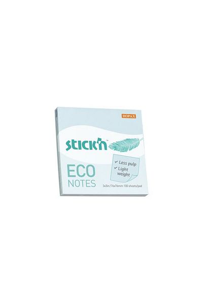 Gıpta Hopax Stickn Adhesive Note Paper (12 Pieces) 100 Yp 76x76 Eco Notes Pastel Blue 21747