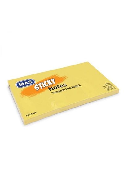 Mas Pastel Yellow 3653 - 3 Blocks 100 Sy Adhesive Note Paper