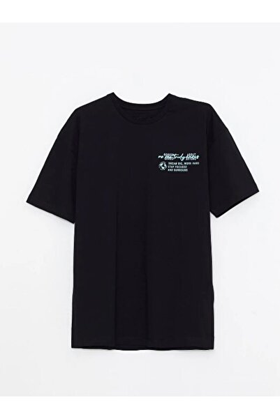 Kübra Tekstil Muška leđa Štampano crna T-shirt