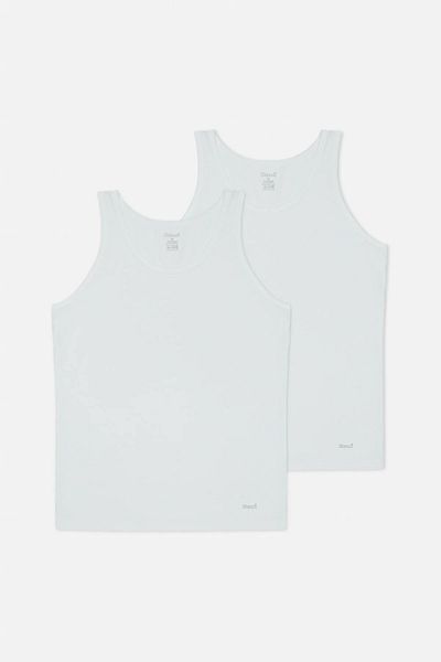 Kom 2-pack Men's Basic Undershirt 94% Cotton 6% Lycra