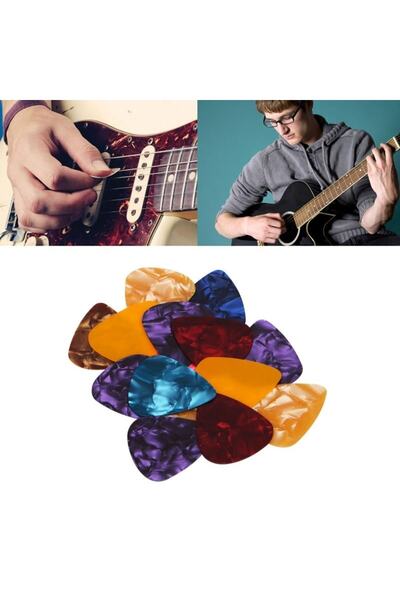 Genel Markalar 0.81 Numara Kaarma Renkli Sedefli 10 Adet Gitar Penası-10 Adet