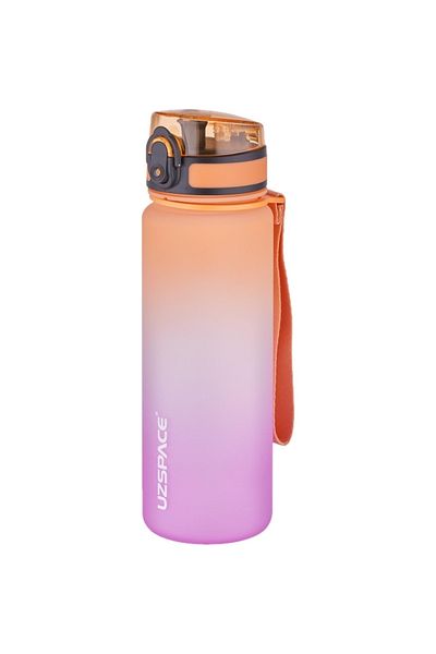 Uzspace 500ml Motivation Bottle Black White Softtouch Ff Collection Tritan Water Bottle 3026