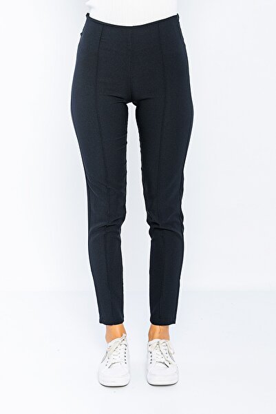 Luppio Yüksek Bel Fermuarlı Dar Paça Pantolon