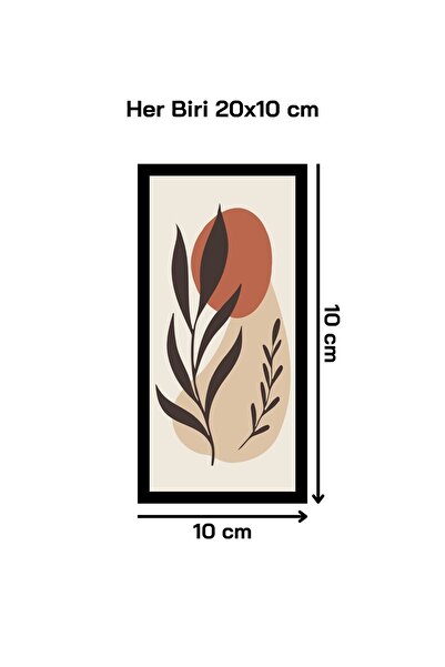 NT Handmade 7 Parça Bohem Yapraklar Duvar Dekoru - Salon Oturma Yatak Odası Mutfak Ofis Antre Için Tablo Seti