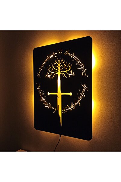Lord of the Rings Yüzüklerin Efendisi Narsil&gondor Led Tablo