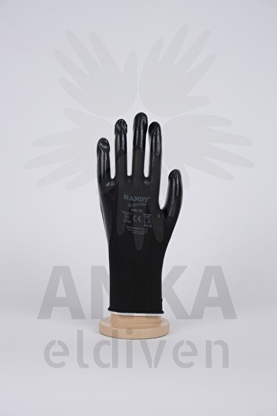 Handy Hn-16 Siyah-siyah Iş Eldiveni (12 Çift) No:10