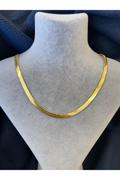 Aksesuar Gold Rengi Çelik Italyan Zincir Kolye