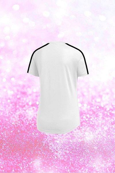 POSEIDON STORM Γυναικείο λευκό ύφασμα Dri-fit χωρίς εκτύπωση Casual άνετο μπλουζάκι S-3xl