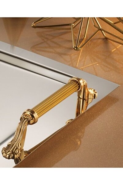 Olca Tiamo Çelik Çay Tepsisi Alone Sofia Gold