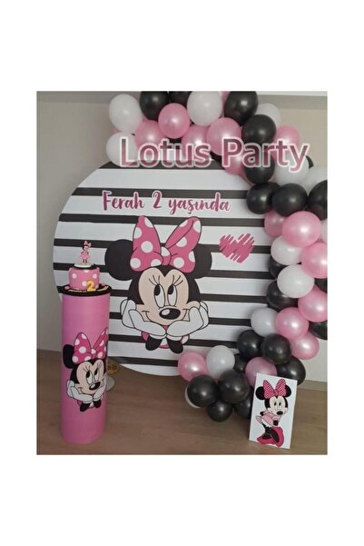 LOTUS PARTY 50 Pieces Mickey Mouse Themed Balloon Chain Set ( Pink - White - ...
