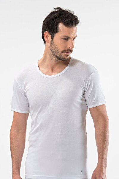 Cacharel 3 قطع قميص داخلي رجالي برقبة دائرية (مفتوح) (ريبانا) 50% مودال 50% قطن