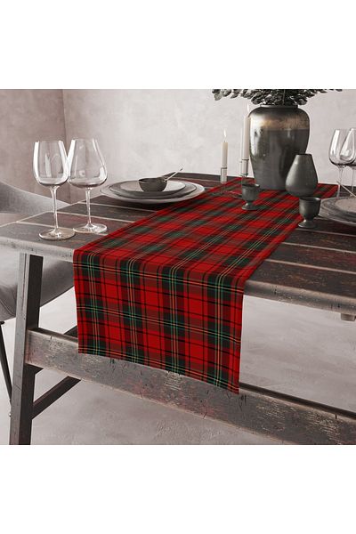 Lostello Home Red Plaid Patterned Digital Printed Runner 40*140