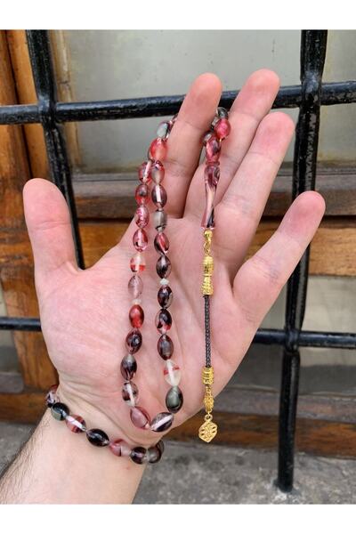 Doğan Silver Fosforlu Kedi Göz Renk Cümbüşü Toz Kehribar Kombin Tesbih ve Bil...