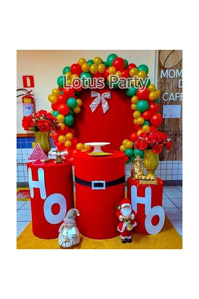 LOTUS PARTY 50 Pieces New Year - New Year Themed Balloon Chain Set (Gold - Green - Red Balloon)