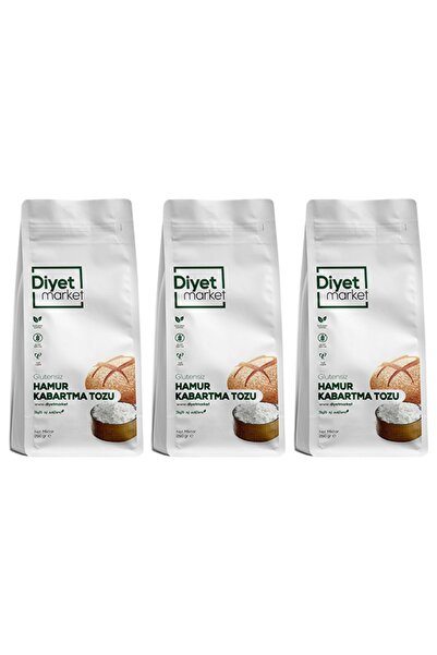 DİYET MARKET Glutensiz Hamur Kabartma Tozu 250gr 3'lü Avantaj Paket