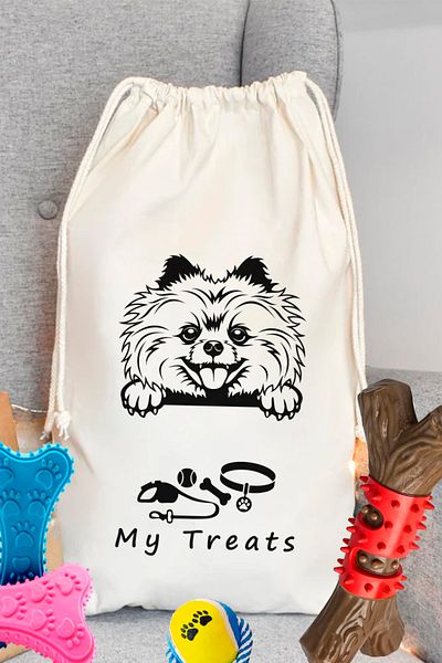 kesesepeti Washable Various Patterned 100% Cotton Dog Storage and Food Organizer Bag - Organizer | perro
