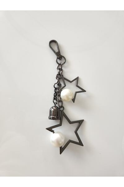 fundahobi حقيبة نجمة أنثراسايت - حلية وسلسلة مفاتيح