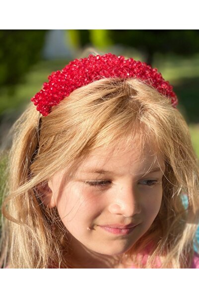 QUEEN AKSESUAR Luksuzna crvena kristalna providna Sa kamenčićima ženska svadb...