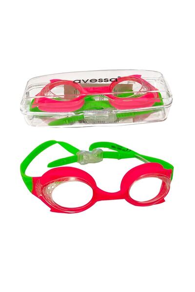 AVESSA Children's Swimming Goggles Pink-green Gs28-2