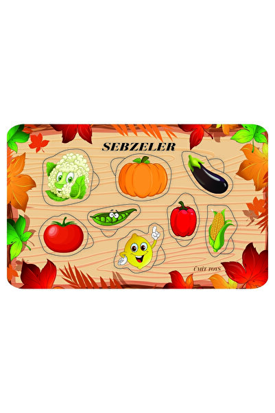 ümit toys Bıngo Eşleştirme Eğitici Öğretici Ahşap Sebzeler Harf Sayı Eşleştrm...