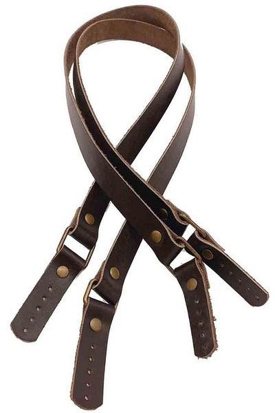 angel çanta aksesuar Dark Brown Color Square Model Real Leather Bag Handle (Antique Metal)