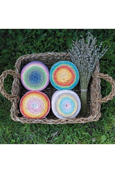 Spagettiyarn Makrome Cake Pastel Renkler