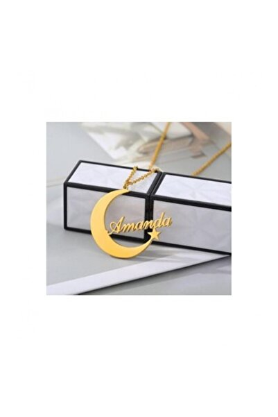 Gökdeniz 925 Gümüş Isimli Ay Yıldız Kolye Özel Gün Hediyesi