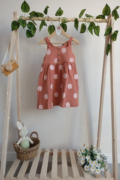 DFN Strappy Polka Dot Dress
