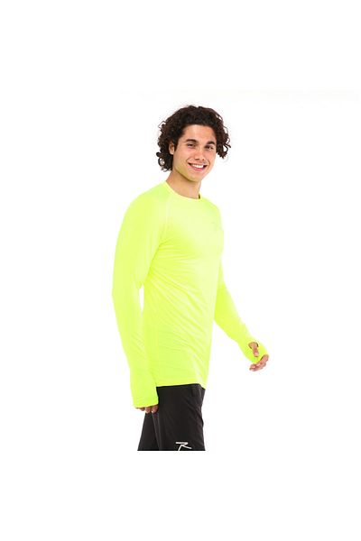 raru Tricou sport Ignıs galben cu mânecă lungă pentru performanță tehnică