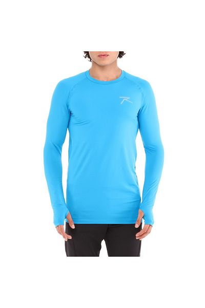 raru Αθλητικό μπλουζάκι Ignıs Turquoise με μακρυμάνικο τεχνικό Performance