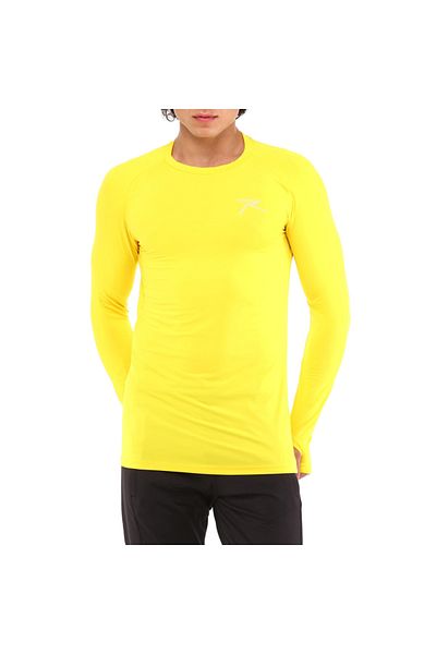 raru Tricou sport Ignıs galben cu mânecă lungă pentru performanță tehnică
