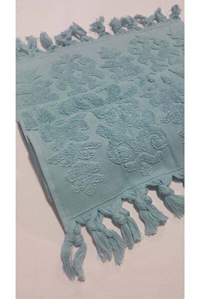 Romans Hand Tied Fringed Hand Towel 50x90 Cm Petrol Blue