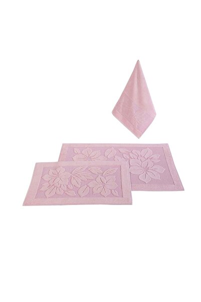 Romans Set covorașe de baie Derya - 3 piese roz
