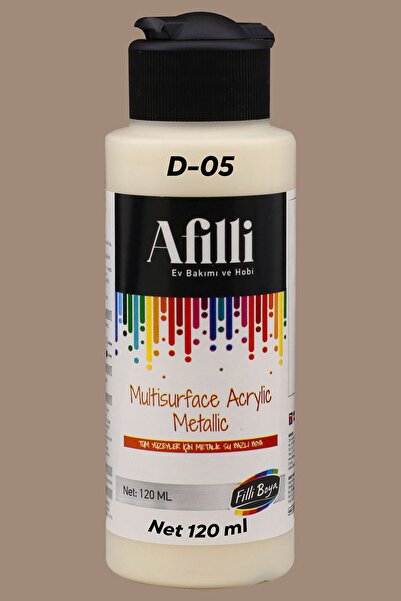 Filli Boya Afilli Su Bazlı Saf Akrilik Boya Metalik Hobi Boyası Metalik Renkl...