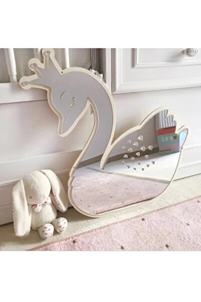 dekorantre Kuğu Çocuk Odası Aynası Duvar Dekorasyonu