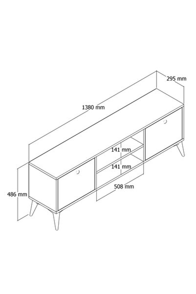 Mezza 1122 Dolce 138 CM Tv Ünitesi Sepet Renk