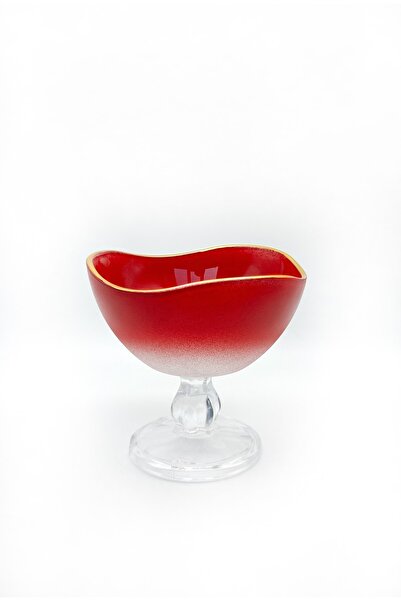 ÖzcamKristal 3 Parça 3 Kişilik Ayaklı Dondurmalık Kase