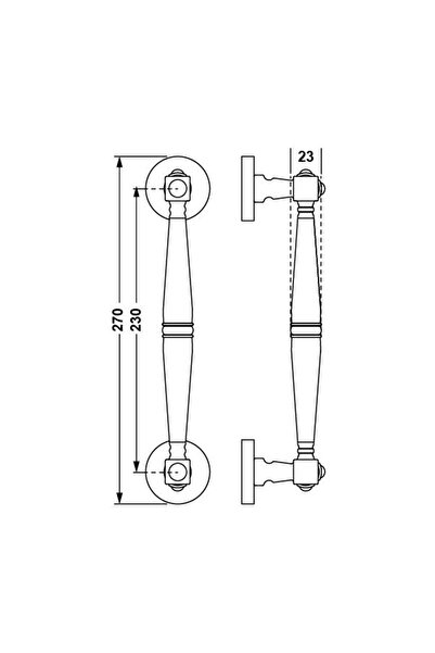 Hafele Çekme Kol Bien 230cm Parlak Altın Renk