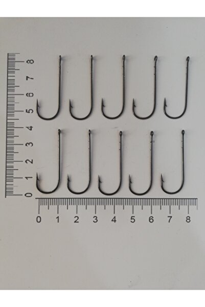 hobim Izmir Bodrum Çupra - Kofana - Levrek - Lüfer Iğnesi Çift Tırnaklı Delikli Düz No : 1 ( 10 Adet )