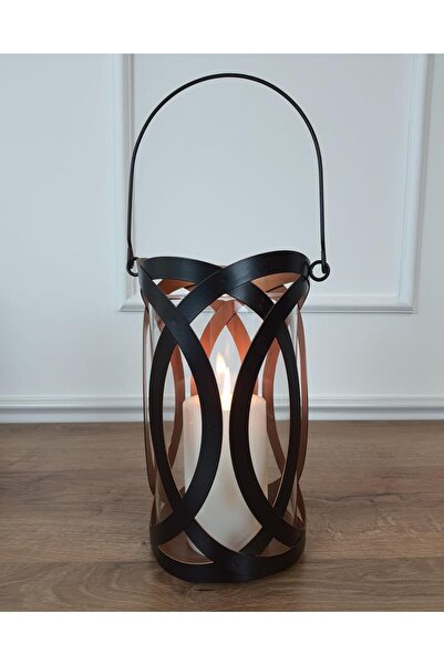 EVİMTATLIEVİM Dekoratif Metal Mumluk Elegante 24cm